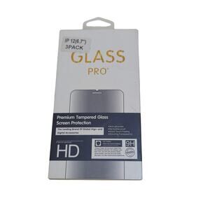 3x Tempered Glass Screen Protector for iPhone 12 (6.7") [9H hardness] - HD